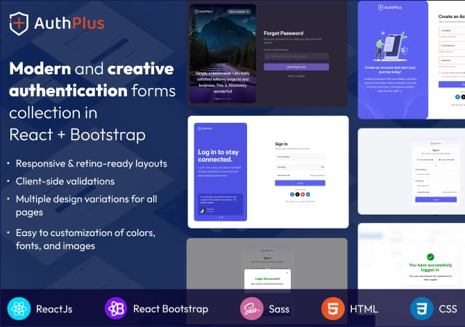 Intuitive and highly scalable login template