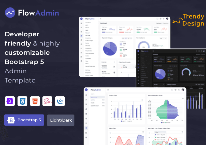 Modern and easy-to-customize admin template